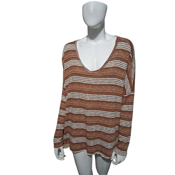 Sadie & Sage Oversized Women's size Medium Striped Knit Grungecore Academia Top - Picture 1 of 13